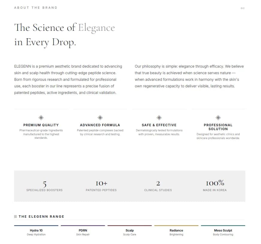 ELEGENN brand identity wholesale